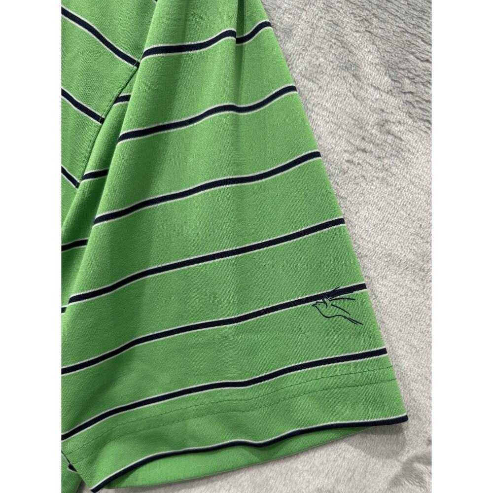 Kartel Polo Shirt Mens Large Blue Striped Short Sleeve Performance Ireland Golf - Picture 6 of 10